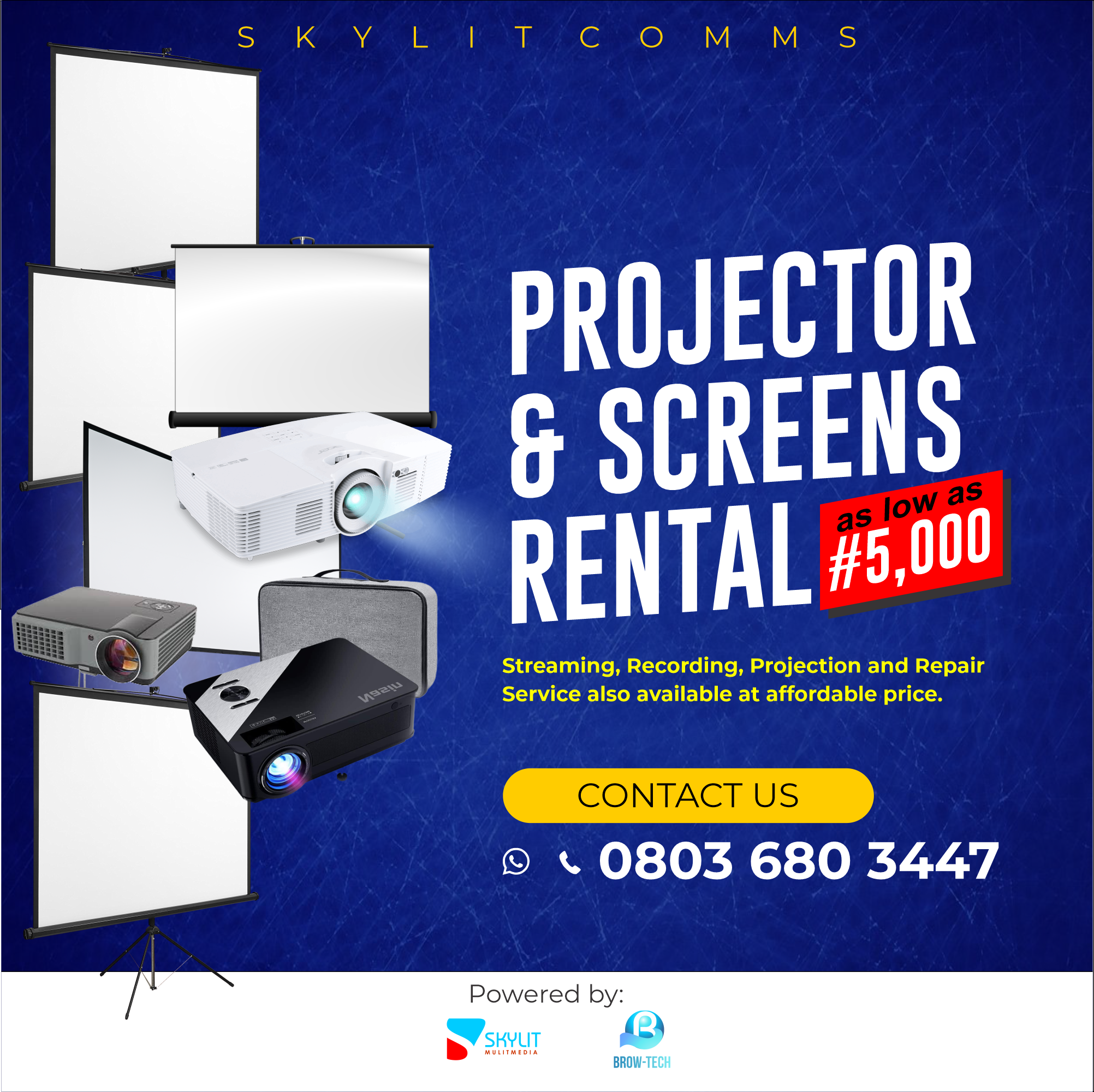 Projector & Screen Rental